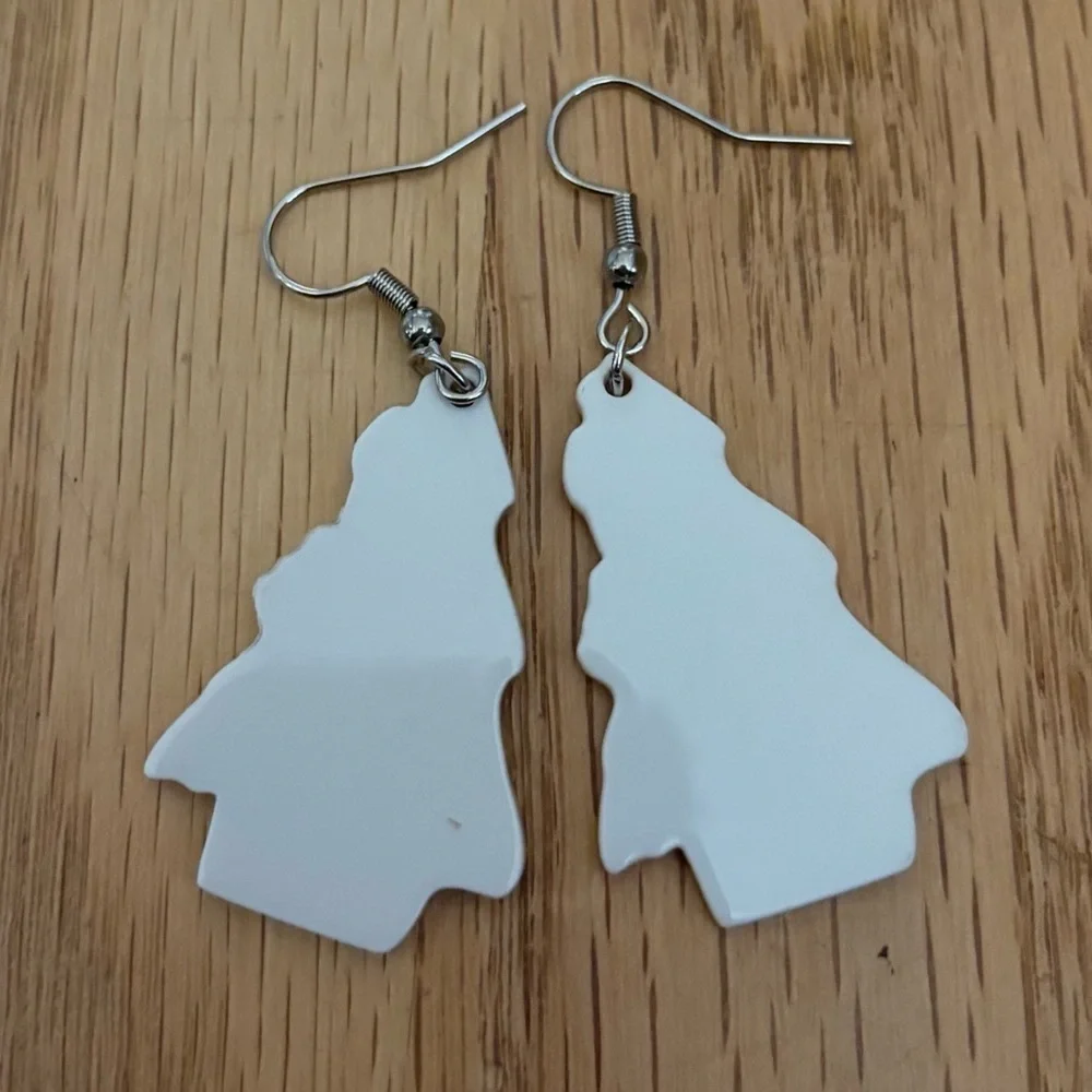 Little Debbie Christmas Tree Festive Earrings NEW White Red